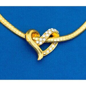 18 Inch Gold Tone Heart Necklace by Avon - D26